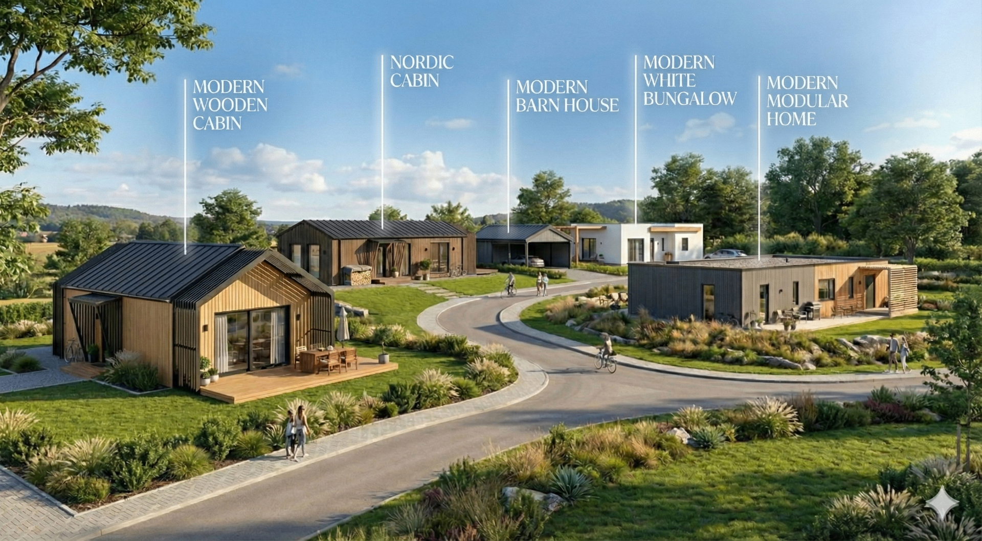 Create House moduļu ciemata koncepts