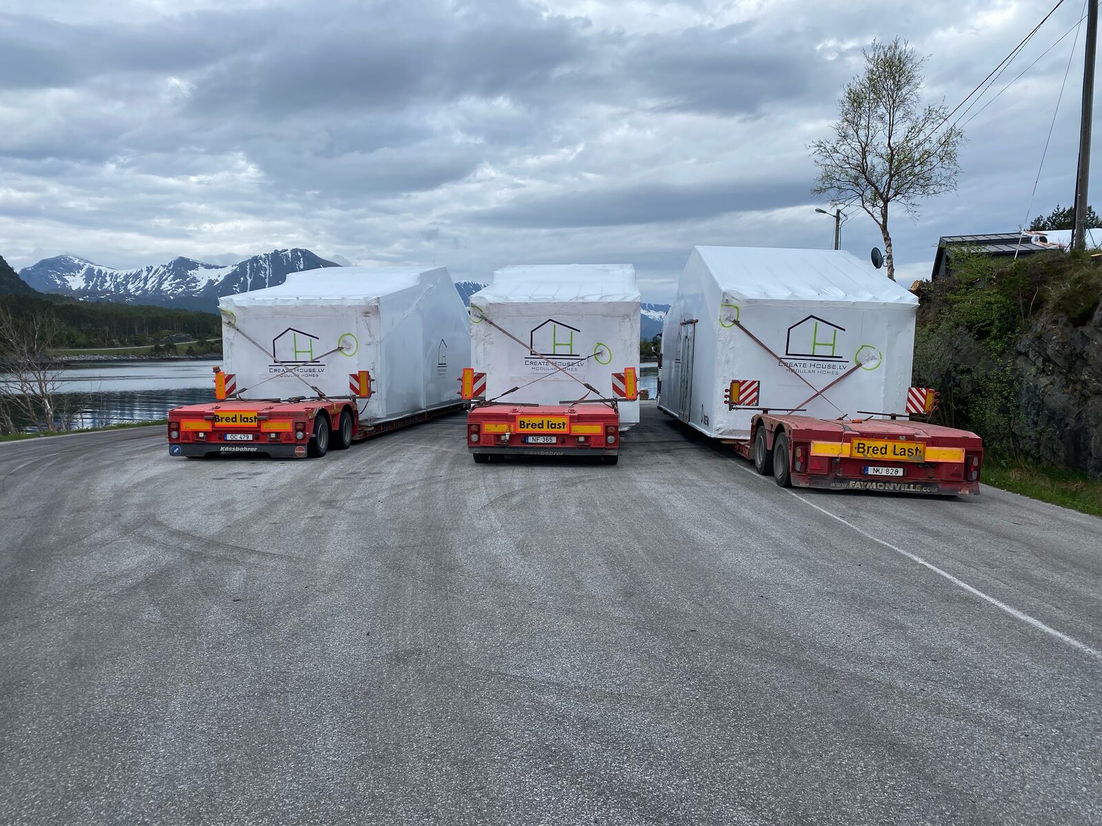 Moduļu mājas kraušana un sagatavošana transportēšanai