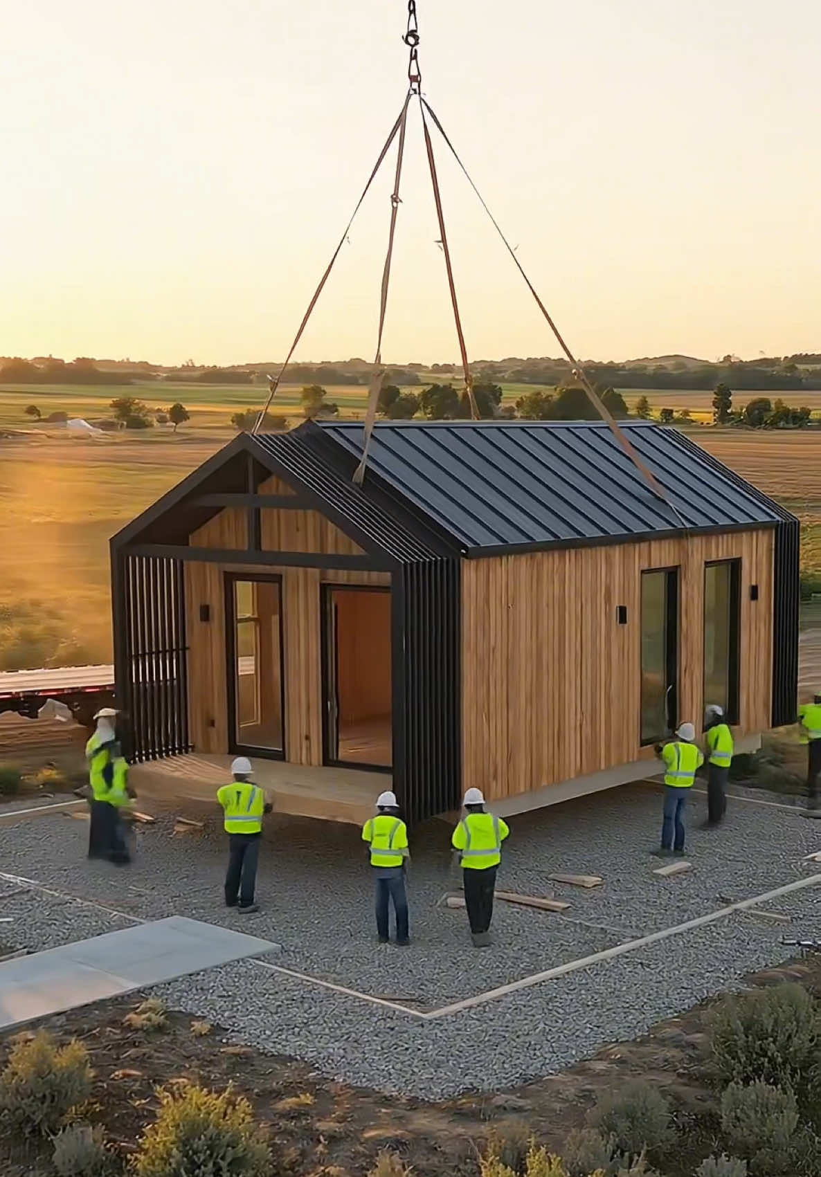 BARNLINE Create House moduļu māja apvieno modernu šķūņa estētiku, dab...