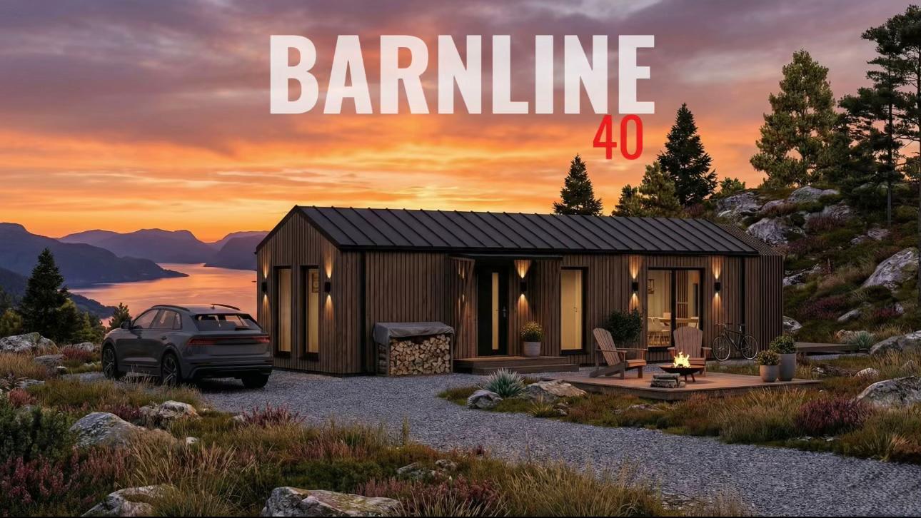 40 m² pārdomāta dizaina un komforta. Barn stila arhitektūra ar augsti...